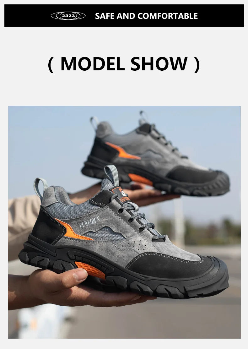 Men’s Lightweight Safety Work Shoes – Plastic Toe & Anti-Puncture